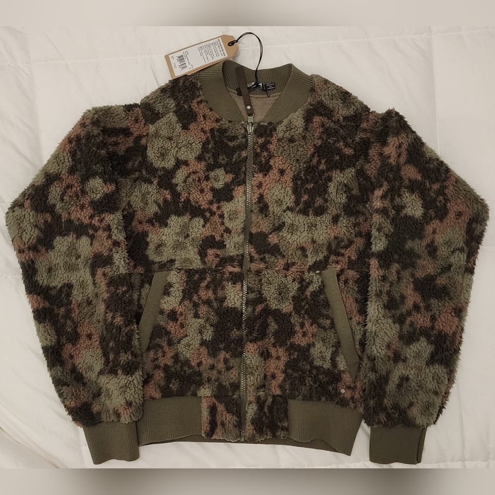 Prana Polar Escape Bomber Jacket - Size S - Kale Wildflower - 1961831